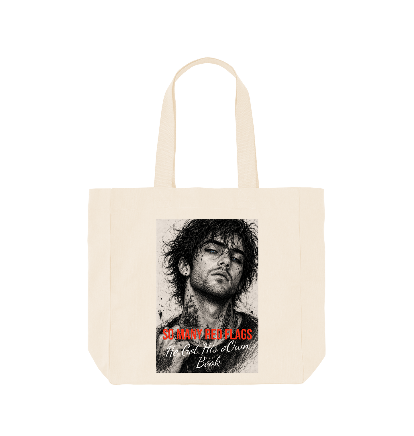 Natural Printed Bag Front