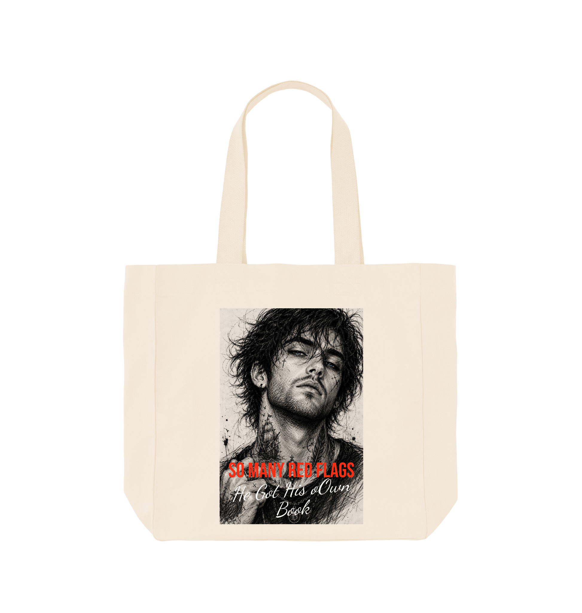 Natural Printed Bag Front