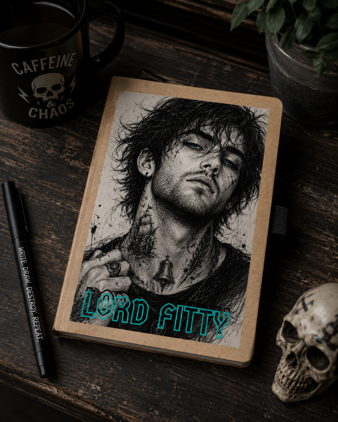Lord Fitty Notebook | Funny Dark Humour A5 Recycled Notebook
