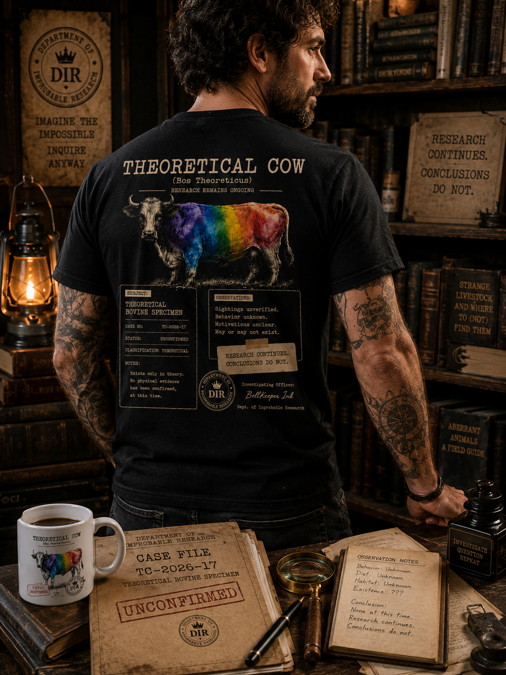 The Theoretical Cow T-Shirt | Funny Absurd Humour Unisex Tee