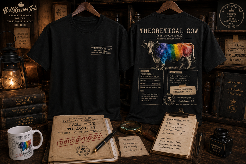 The Theoretical Cow T-Shirt | Funny Absurd Humour Unisex Tee