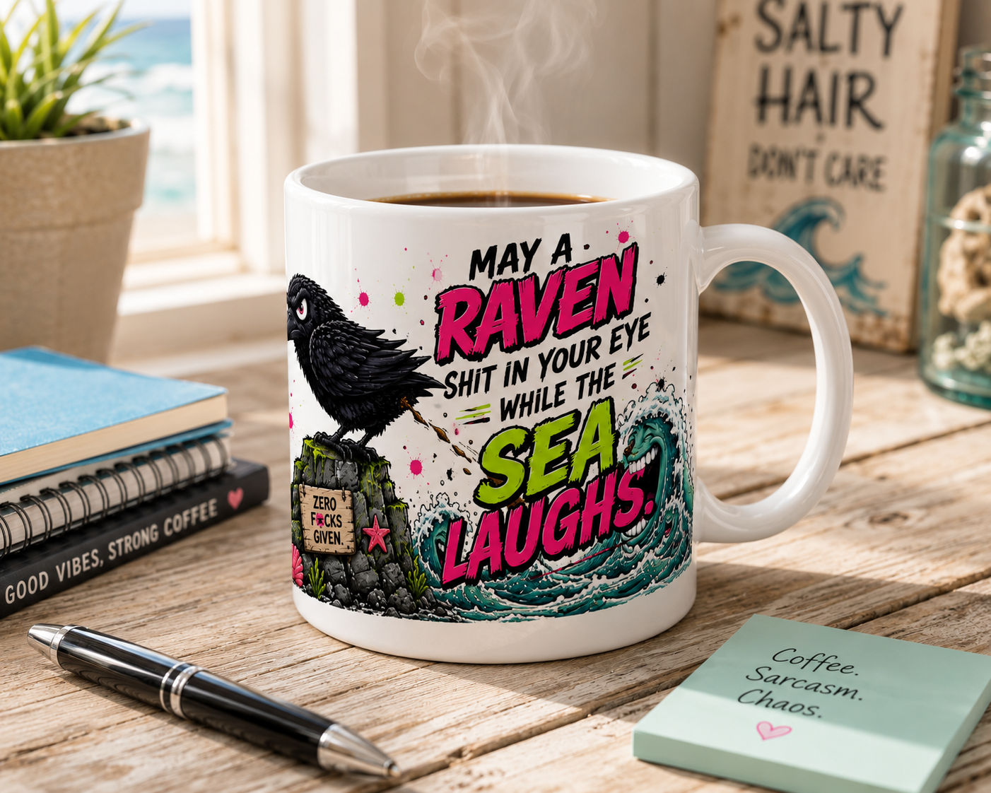 The Raven Mug | Gothic Dark Humour Ceramic Coffee Mug