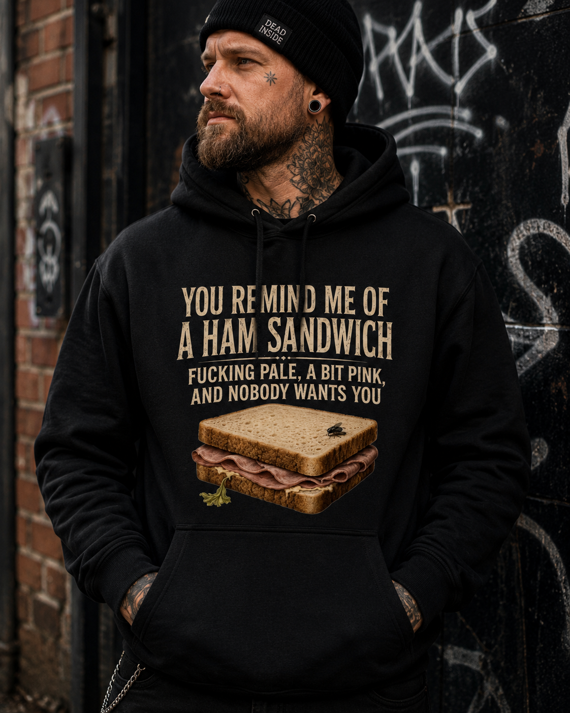 Ham Sandwich Hoodie | Funny Sarcastic Unisex Hoodie
