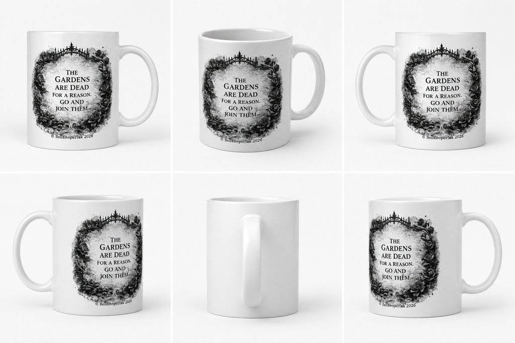 Dead Gardens Mug | Gothic Dark Humour Ceramic Coffee Mug