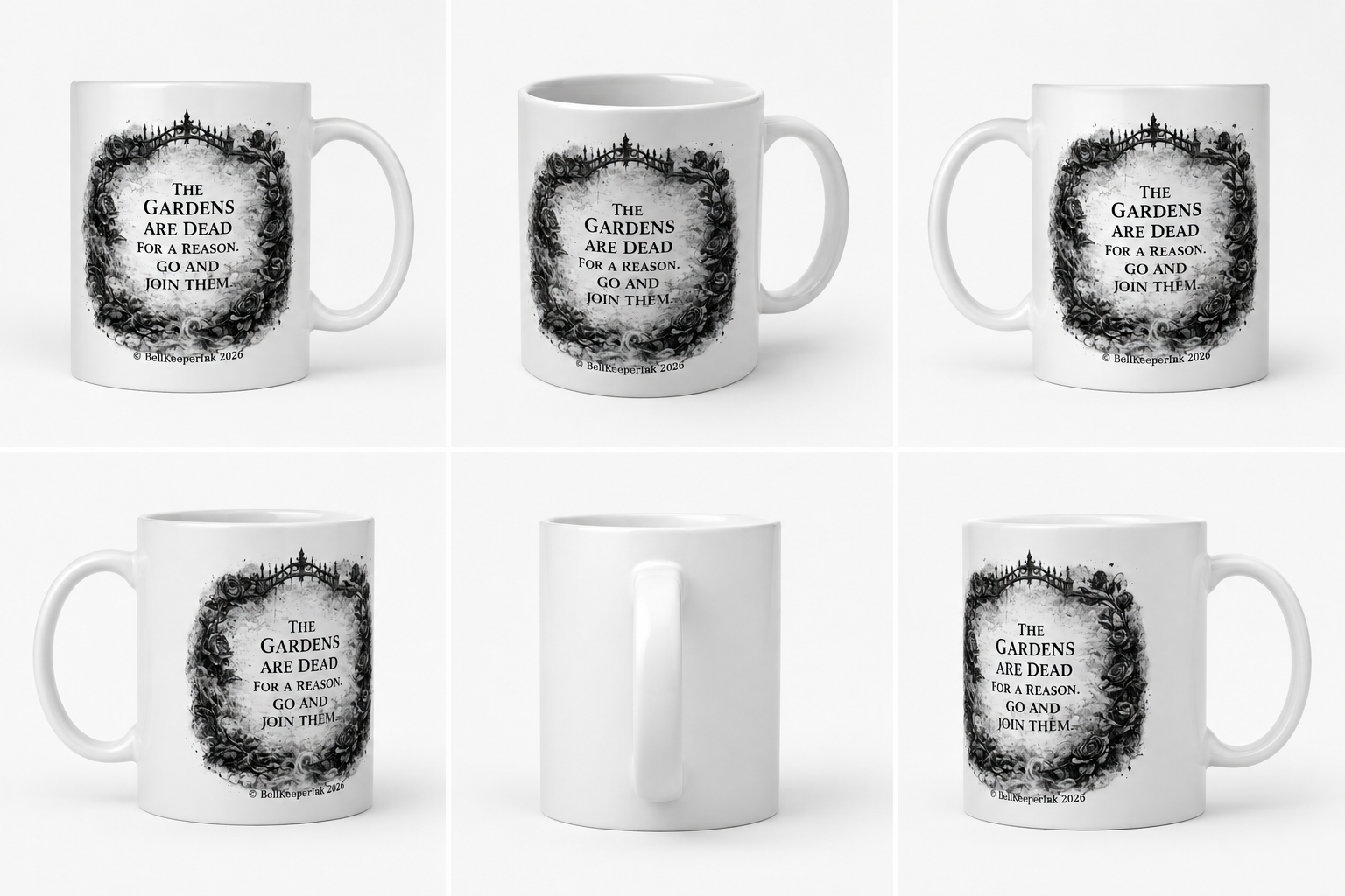 Dead Gardens Mug | Gothic Dark Humour Ceramic Coffee Mug