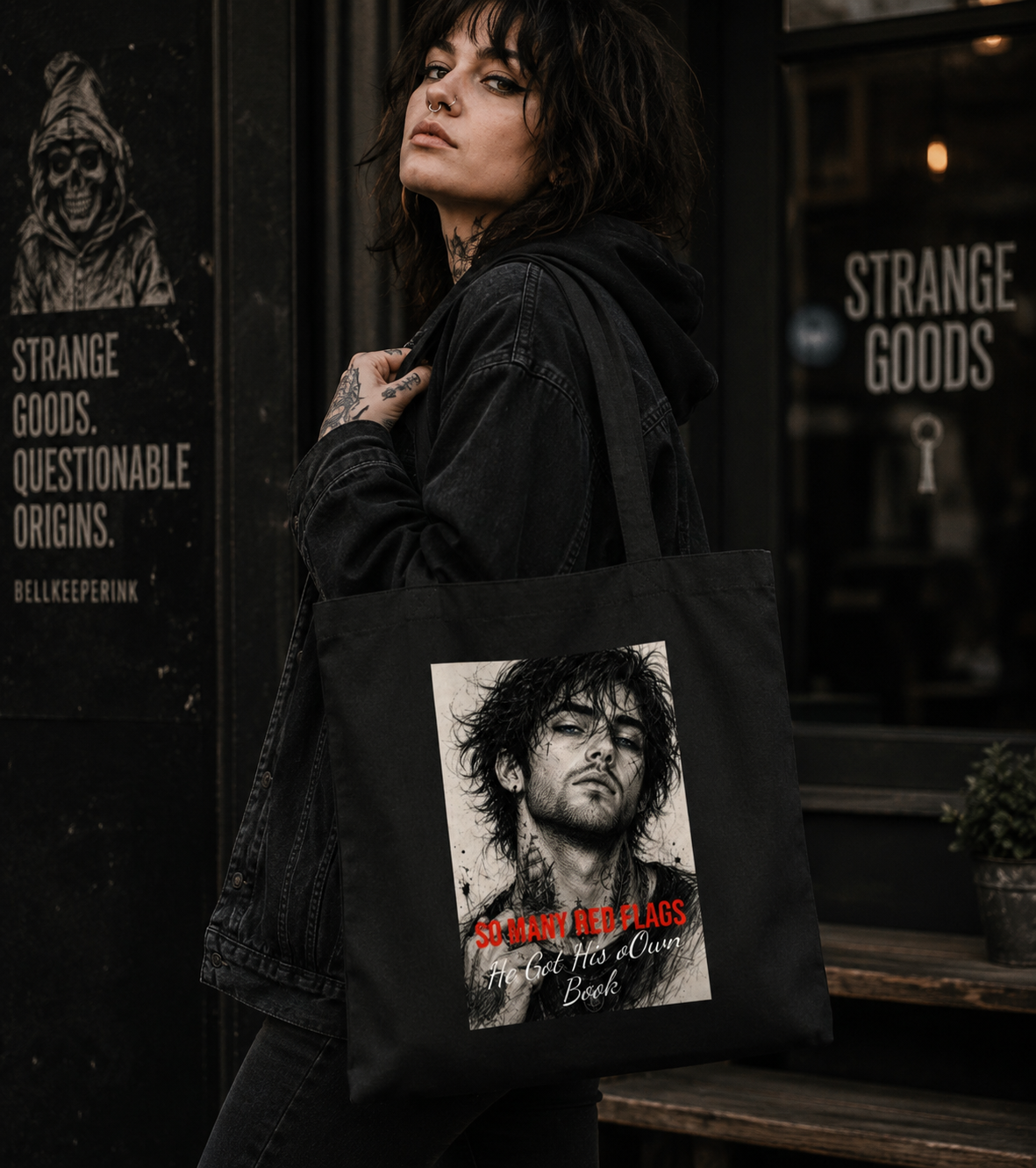 So Many Red Flags He Got His Own Book | Funny Dark Humour Tote Bag