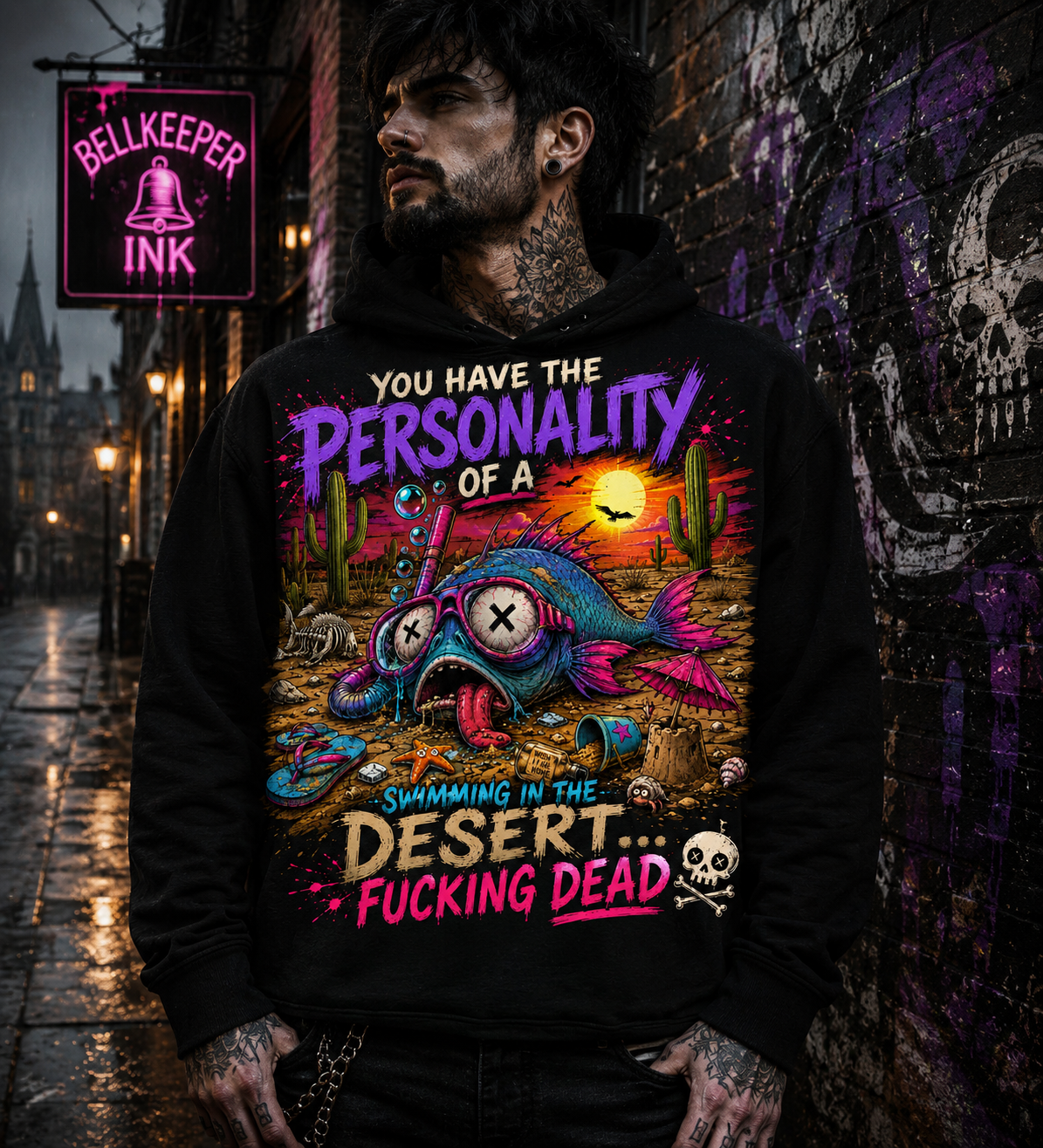 Fish Out of Water Hoodie | Funny Alternative Unisex Hoodie