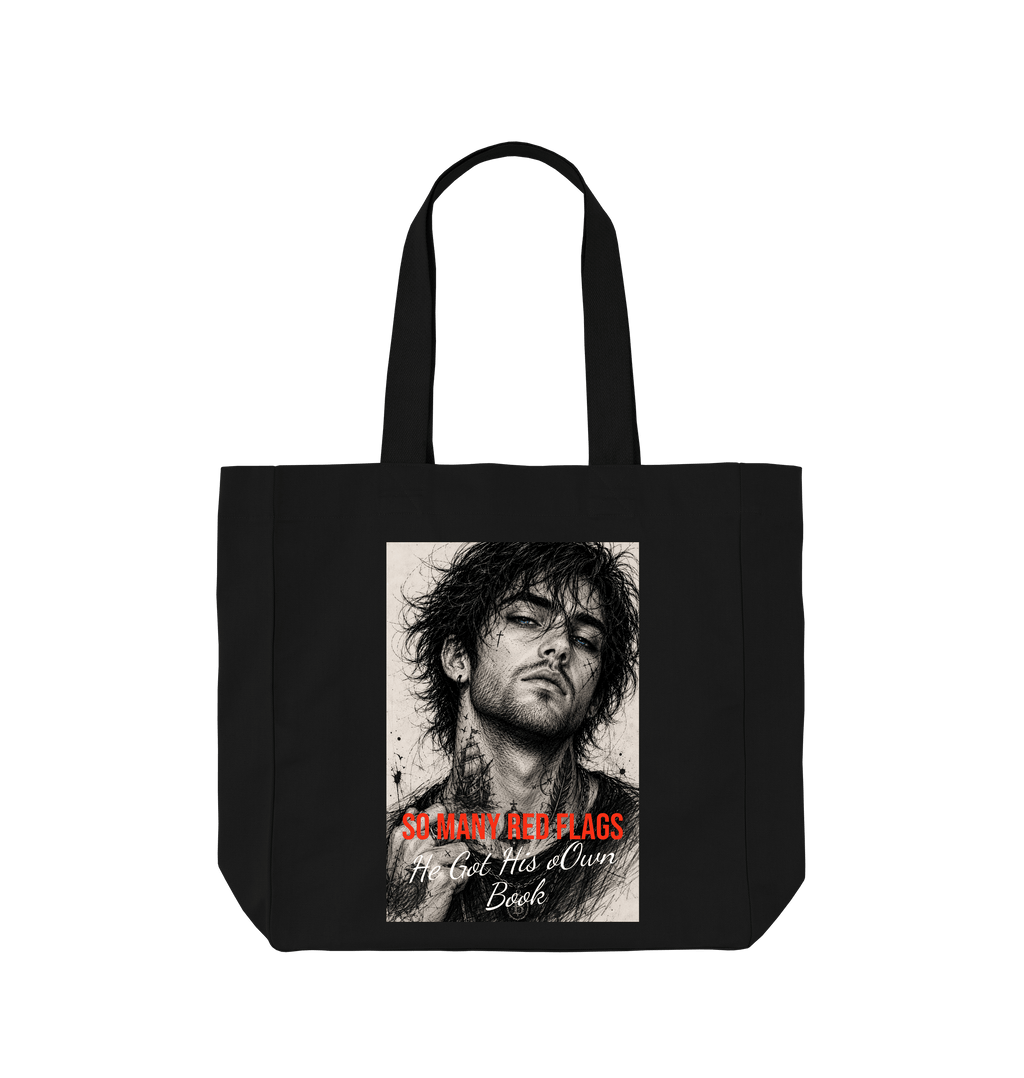 Black Printed Bag Front